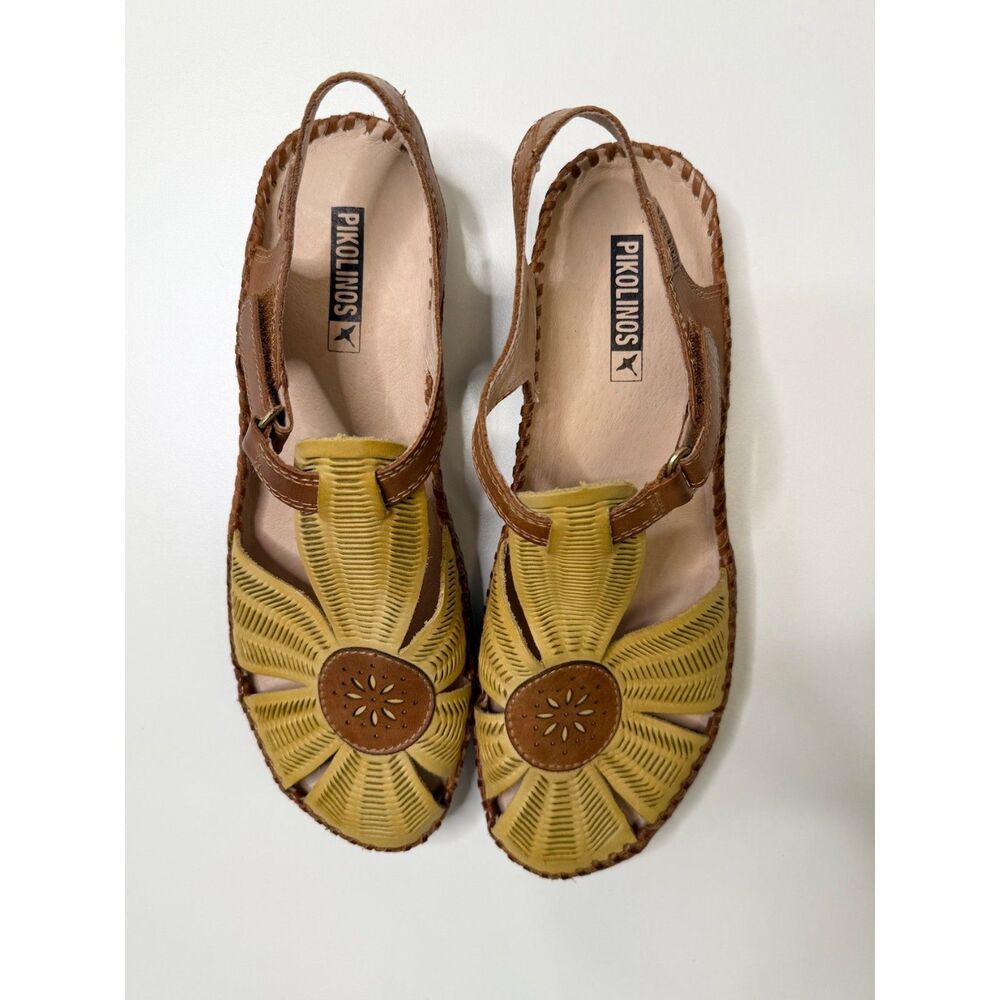 Pikolinos Romana Leather Floral Slingback Sandals EU 39 US 8.5 NWOB Unworn